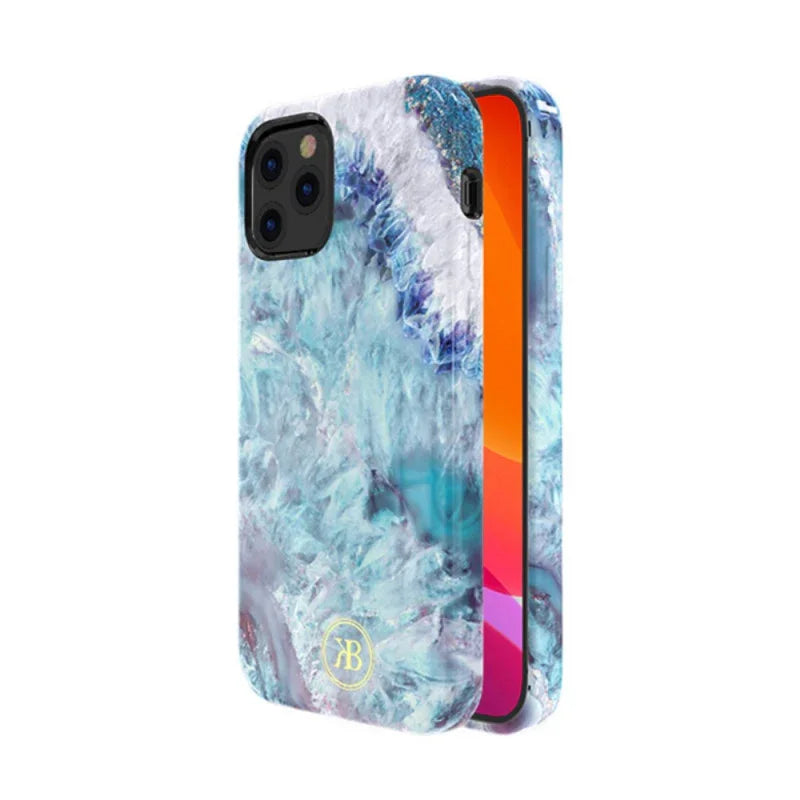 iPhone 12 Pro Max Kingxbar Jade Splash Case - Blue - Tashqila iPhone 12 Pro Max Kingxbar Jade Splash Case - Blue - Tashqila